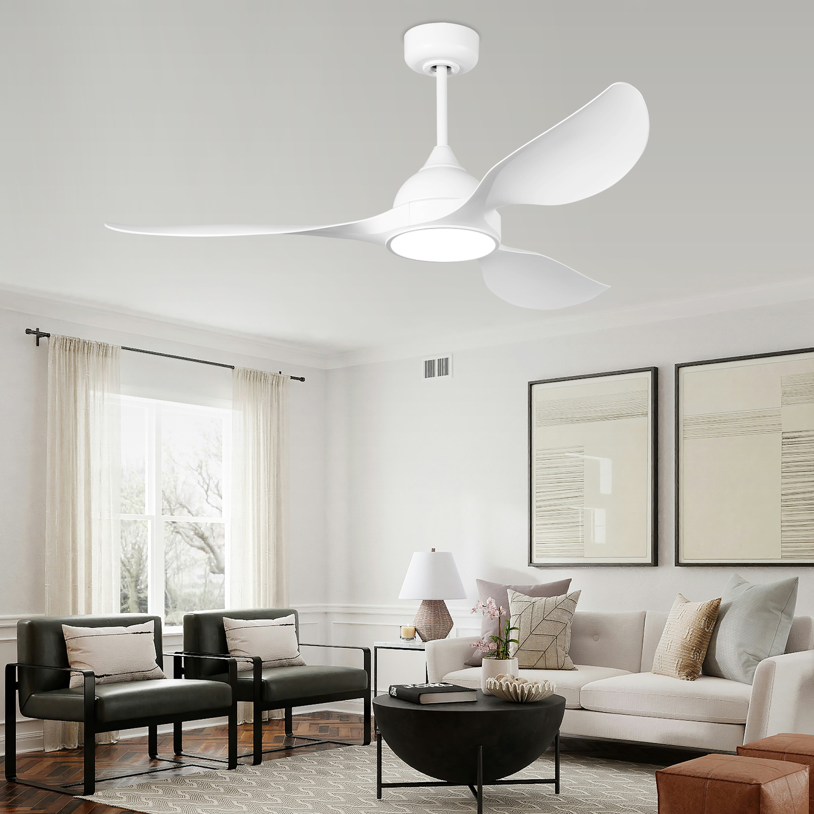 reiga 52 inch Ceiling Fans with Remote Control and Led Lights